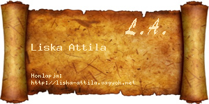 Liska Attila névjegykártya